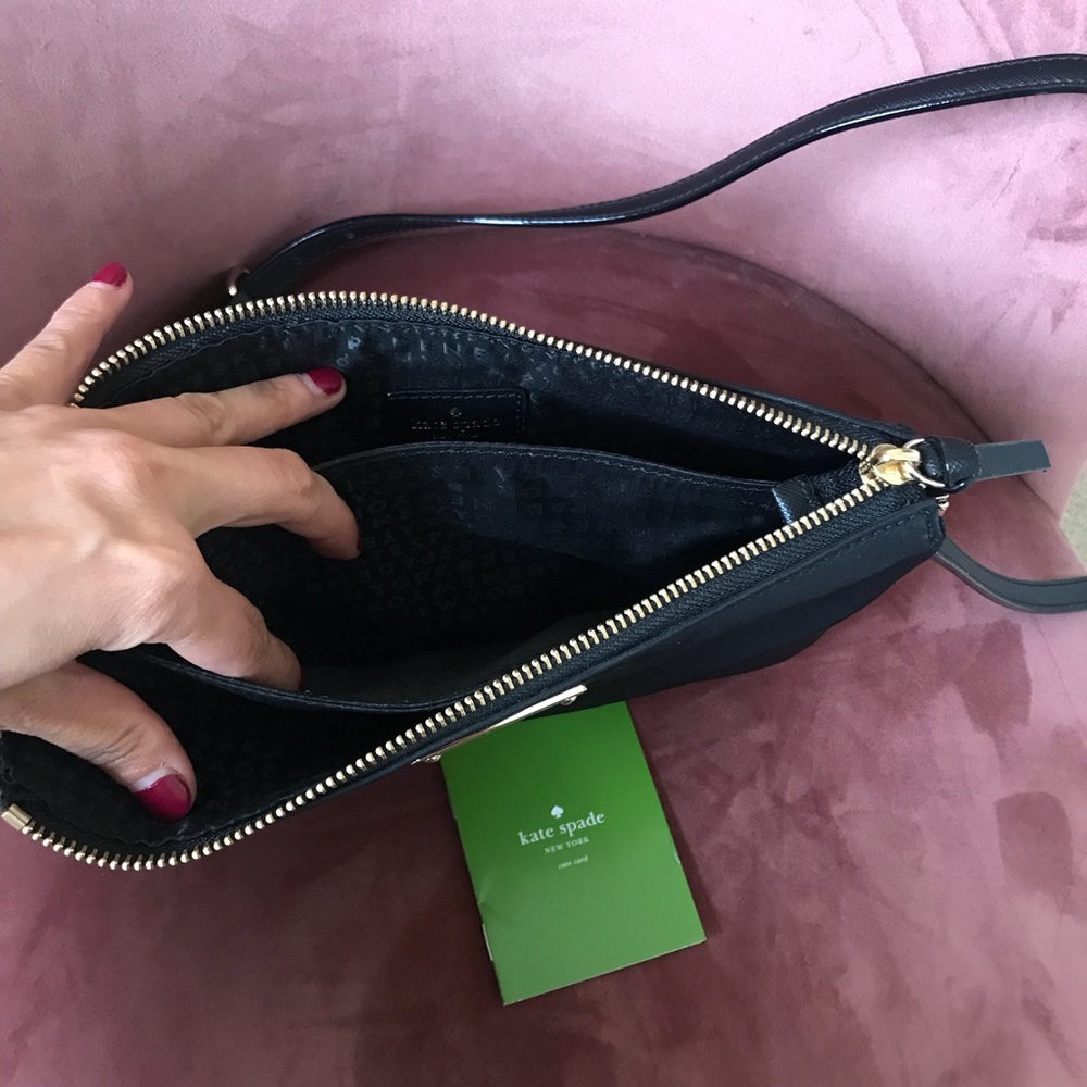 Madelyne Black Nylon Crossbody purse - Picture 6 of 7